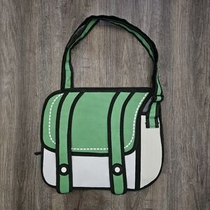 NWOT Green Cartoon 2D Bag